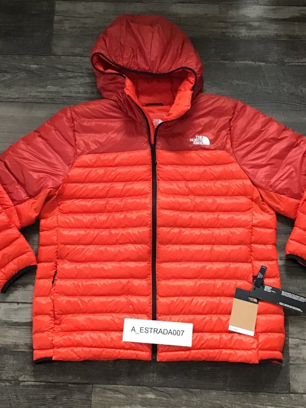 The North Face MEN'S TERRA PEAK Thermoball Down Hoodie XL Red Insulted Jacket Re